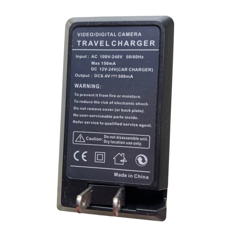 Video/Digital Camera Travel Charger Universal Input 100-240V Output 8.4V 500mA F